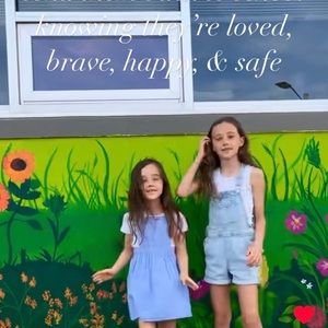 MINOUCHE BRITISH GIRLS CHAMBRAY JUMPER DRESS 5/6